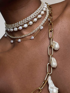 collier CHUNKY LINK PEARLS - Stellar 