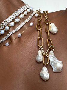 collier CHUNKY LINK PEARLS - Stellar 